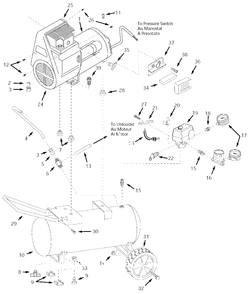 Air-Compressor Parts Diagram and Parts List for WL507200  Campbell Hausfeld Compressor